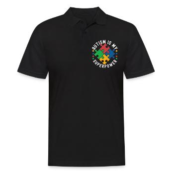 Autistic Autism Autistic - Men's Polo Shirt - black - Front - Kai (181cm)