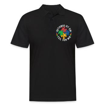 Autistic Autism Autistic - Men's Polo Shirt - black - Front - Kai (181cm)