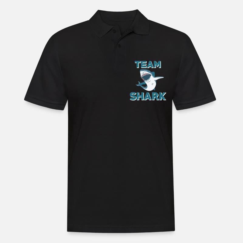 Team Hai - Männer Poloshirt - Schwarz
