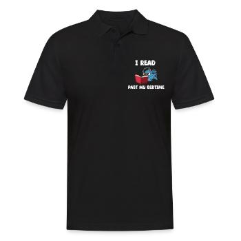 Lustiger Seeteufel Bücher Lesen - Männer Poloshirt - Schwarz - Vorne - Kai (181cm)
