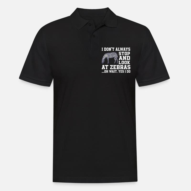 Lustiges Zebra Tier Spruch - Männer Poloshirt - Schwarz