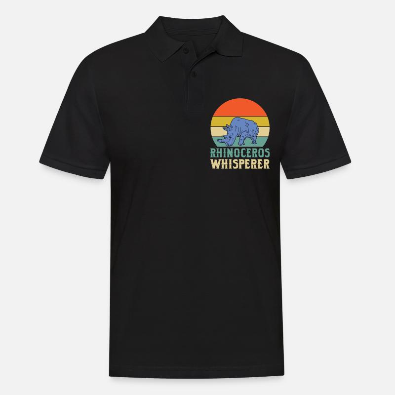 Nashorn-flüsterer - Männer Poloshirt - Schwarz