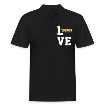 Autokran Geschenk - Männer Poloshirt - Schwarz - Vorne - Kai (181cm)