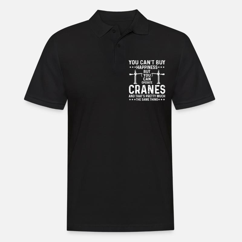 Lustiges Kranfahrer Geschenk - Männer Poloshirt - Schwarz