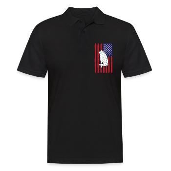 Wing Foiling Amerika - Männer Poloshirt - Schwarz - Vorne - Kai (181cm)