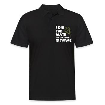 Lustiges Thymian Spruch - Männer Poloshirt - Schwarz - Vorne - Kai (181cm)