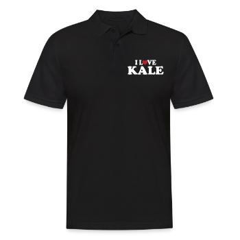 I love kale - Men's Polo Shirt - black - Front - Kai (181cm)