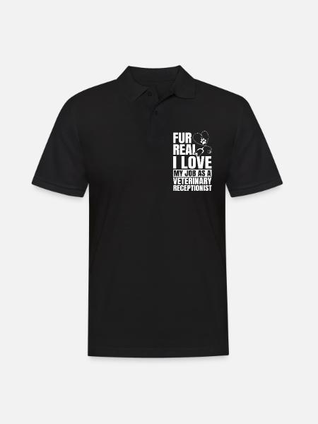 Veterinarian Receptionist - Men's Polo Shirt - black