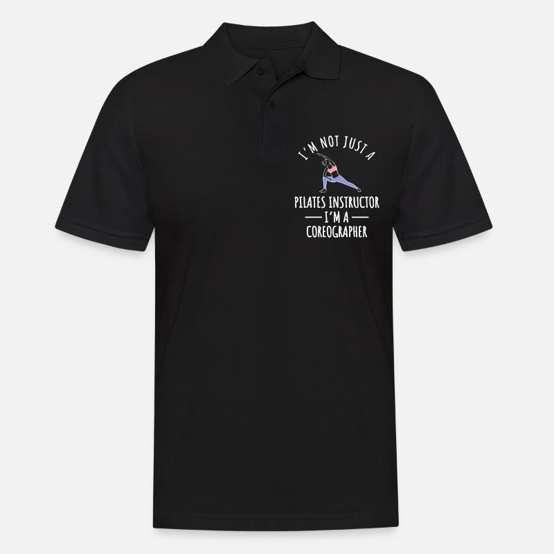 Pilates Trainer - Männer Poloshirt - Schwarz