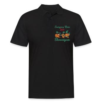 Notfallkrankenschwester St. Patrick's Day - Männer Poloshirt - Schwarz - Vorne - Kai (181cm)