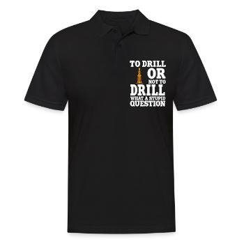 Oilfield worker slogan - Men's Polo Shirt - black - Front - Kai (181cm)