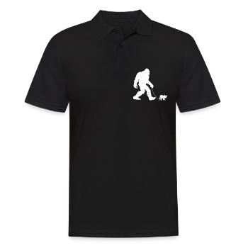 Bigfoot and French Bulldog Gassi - Men's Polo Shirt - black - Front - Kai (181cm)
