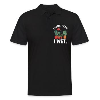 Lustige Gartenpflanze Nasse Pflanzen - Männer Poloshirt - Schwarz - Vorne - Kai (181cm)