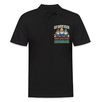 Heavy Machinery Operator St. Patrick's Day - Men's Polo Shirt - black - Front - Kai (181cm)