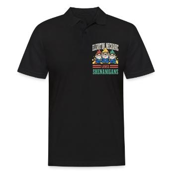 Aufzugsmonteur Liebt Spielereien St. Patricks Day - Männer Poloshirt - Schwarz - Vorne - Kai (181cm)