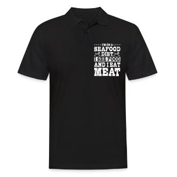 Régime carné - Polo Homme - noir - Devant - Kai (181cm)
