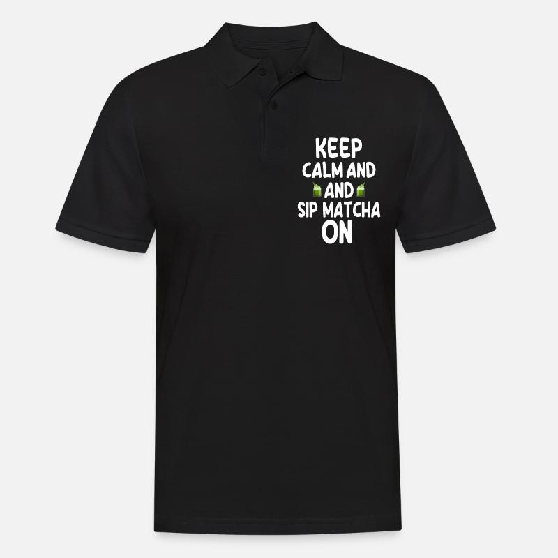 Matcha - Männer Poloshirt - Schwarz