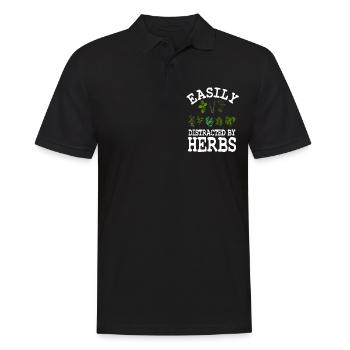 Lustiges Kräuterliebhaber Geschenk - Männer Poloshirt - Schwarz - Vorne - Kai (181cm)