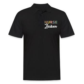 Verbindungsschwester Leopardenmuster Design - Männer Poloshirt - Schwarz - Vorne - Kai (181cm)