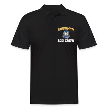 Creepy Snowman Boo Crew Halloween Costume - Men's Polo Shirt - black - Front - Kai (181cm)