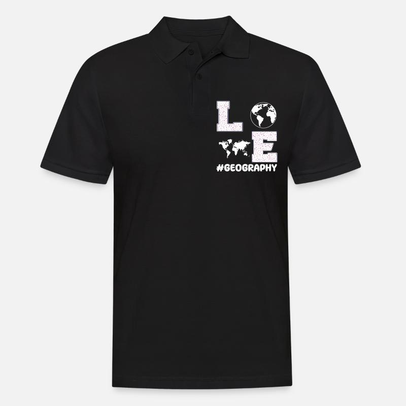 Liebe Geografie - Männer Poloshirt - Schwarz
