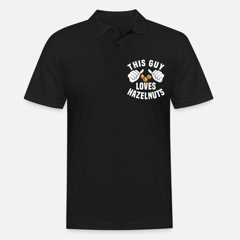 This guy loves hazelnuts - Men's Polo Shirt - black