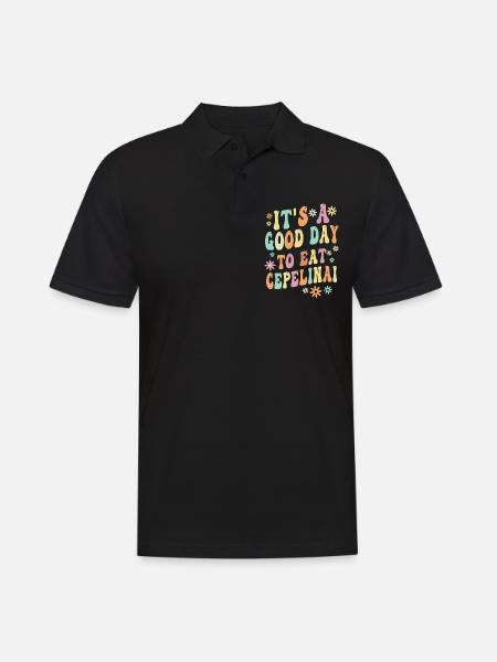 Cepelinai Proverb - Men's Polo Shirt - black