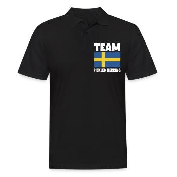 Hareng mariné drapeau suédois - Polo Homme - noir - Devant - Kai (181cm)