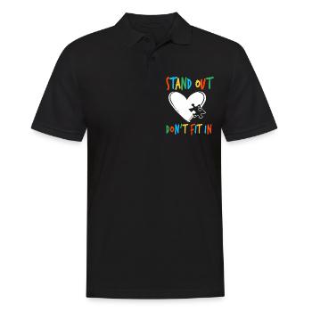 Chemise d’autisme - Polo Homme - noir - Devant - Kai (181cm)