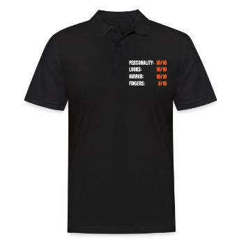 Chemise amputée de doigt drôle - Polo Homme - noir - Devant - Kai (181cm)