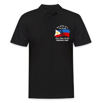 Ma femme est philippine - Polo Homme - noir - Devant - Kai (181cm)
