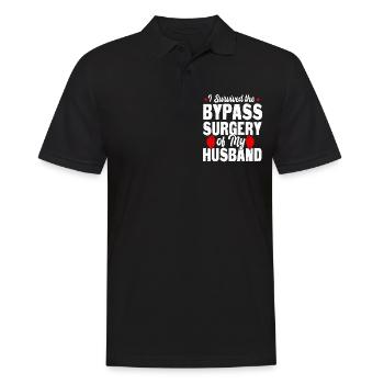 Ich Habe Die Bypass-OP Meines Mannes Überlebt - Männer Poloshirt - Schwarz - Vorne - Kai (181cm)
