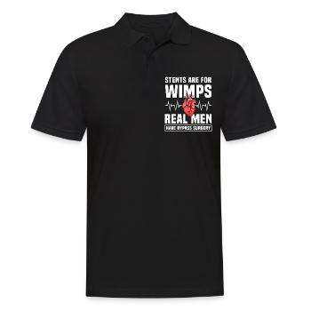 miFunny T-shirt For Bypass Surgery Survivors - Men's Polo Shirt - black - Front - Kai (181cm)