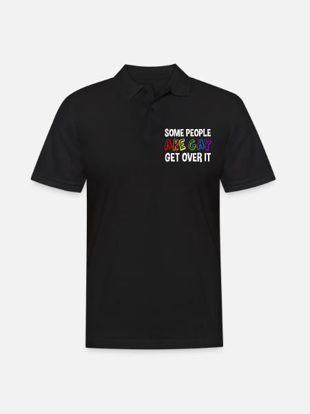 Manche Menschen Sind Schwul, Kommen Darüber Hinweg - Männer Poloshirt - Schwarz