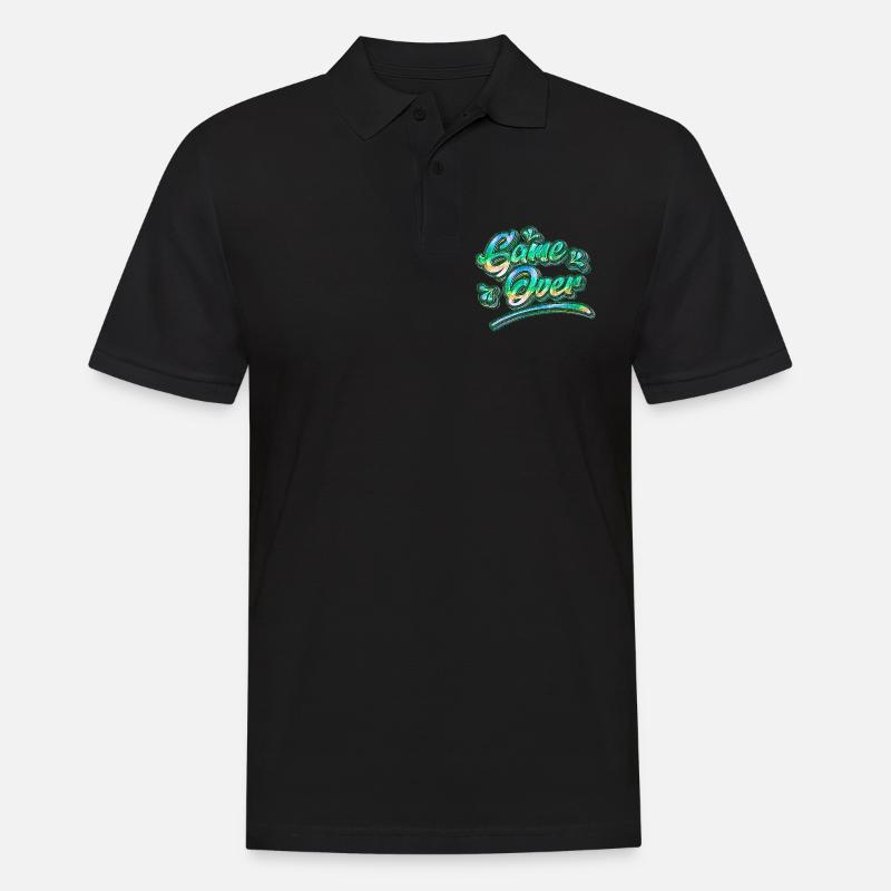 Game Over Graffiti - Männer Poloshirt - Schwarz