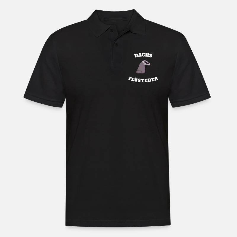 Dachs Flüsterer Geschenkidee - Männer Poloshirt - Schwarz