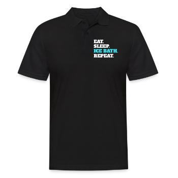 Ice bath - Men's Polo Shirt - black - Front - Kai (181cm)