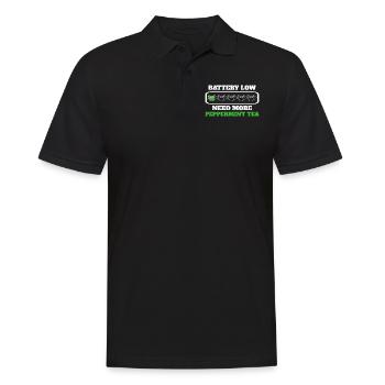 Lustiger Minzkräutertee - Männer Poloshirt - Schwarz - Vorne - Kai (181cm)