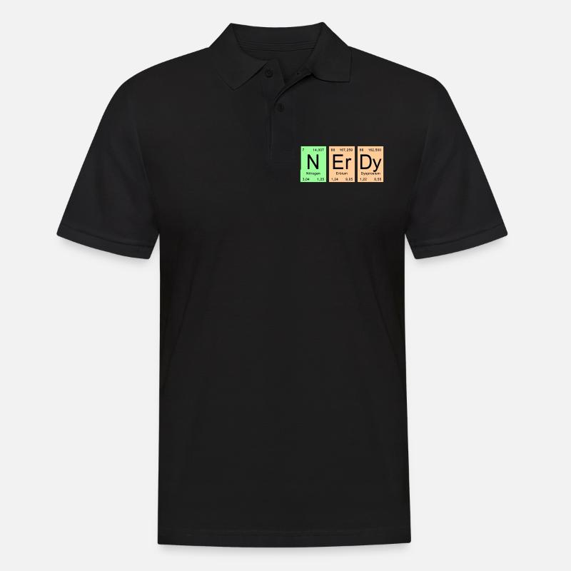 Periodensystem - NErDy - Männer Poloshirt - Schwarz