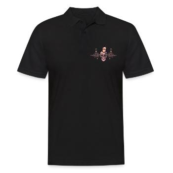 Heartbeat Skater Skateboard Skull Skull - Men's Polo Shirt - black - Front - Kai (181cm)