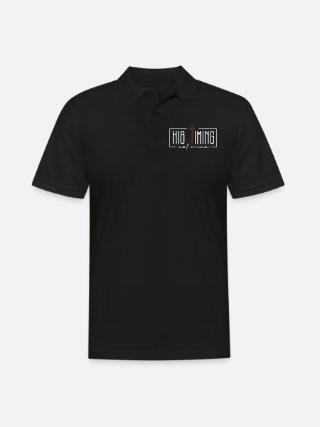 Kreuz - Christlich - Gott - Männer Poloshirt - Schwarz