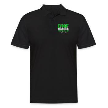 Lustiger Spruch DNF ist keine Option Geocaching - Männer Poloshirt - Schwarz - Vorne - Kai (181cm)