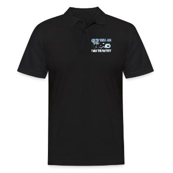 42 Years Ago I Was The Fastest 42. Geburtstag - Männer Poloshirt - Schwarz - Vorne - Kai (181cm)