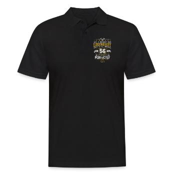 Vintage Légendaire - Vieilli parfaitement 56ème anniversaire - Polo Homme - noir - Devant - Kai (181cm)