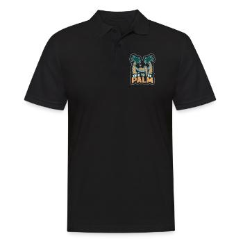 Vacay Mode Sonnenbrille und Ananas für den Urlaub - Männer Poloshirt - Schwarz - Vorne - Kai (181cm)