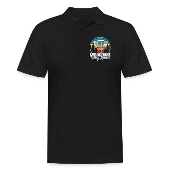 Retro Sunset Banging Chains prend des noms Disc Golf - Polo Homme - noir - Devant - Kai (181cm)