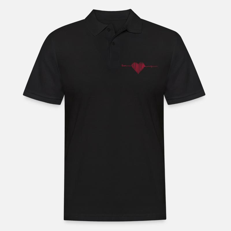 amour en cours d'exécution - Polo Homme - noir