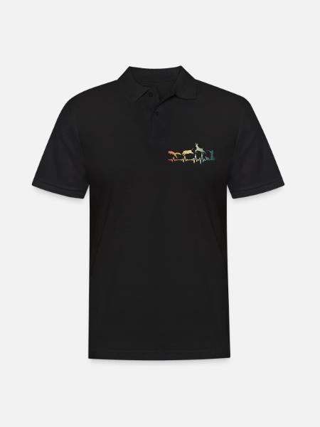 Heartbeat Hunter Hunting Pulse - Men's Polo Shirt - black