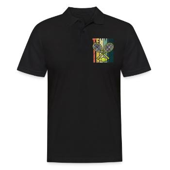 Joueur de tennis présent Tennis Club Coach Sport - Polo Homme - noir - Devant - Kai (181cm)