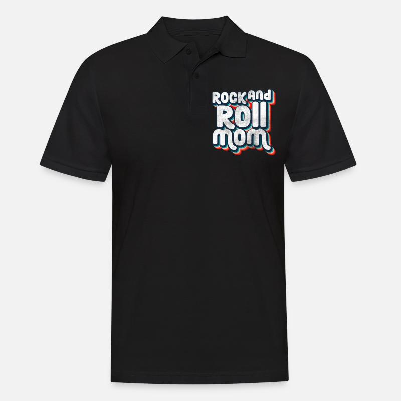 Rock and Roll Mutter - Männer Poloshirt - Schwarz